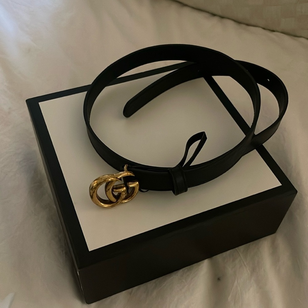 Gucci marmont thin belt size 75